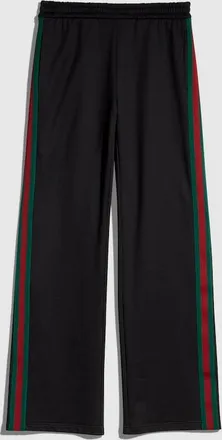 Gucci Cotton Jersey Leisure Pants With Web, Black