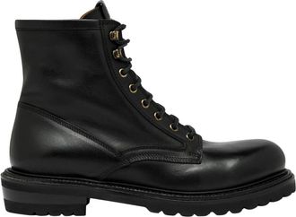 Buttero Fiorentina Enkellaarzen - Heren - Veterlaarzen - Zwart - 45 EU - Leer - Schoenen