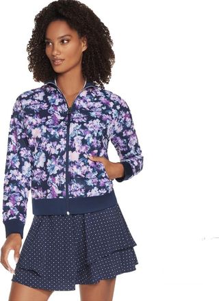 Skechers Womens Misty Floral Reversible Jacket, Misty Floral Blue, M UK