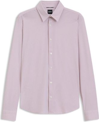 BOSS Printed regular-fit shirt in performance-stretch jersey