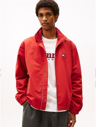 Tommy Hilfiger Mens Tommy Jeans Water-Repellent Zip Jacket - Red - 3XL