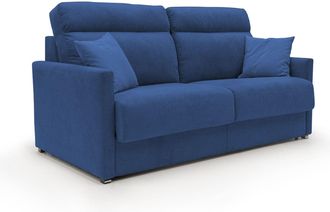 Divani.Store Divani.store - Margot Sof&aacute; Cama Convertible En Tela Suave Impermeable 196 Cm (mat. 160x197) Azul