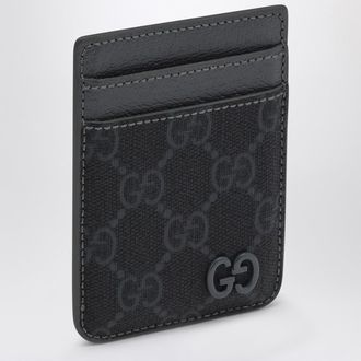 Gucci GG Supreme black/grey fabric card holder