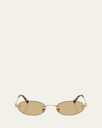 Miu Miu MU A54S Metal Oval Sunglasses