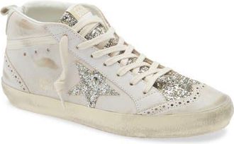 Golden Goose Mid Star Sneaker in Beige/Platinum at Nordstrom, Size 12Us