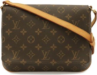 Louis Vuitton Brown Coated/Waterproof Canvas Musette Tango (Authentic Pre- Loved)