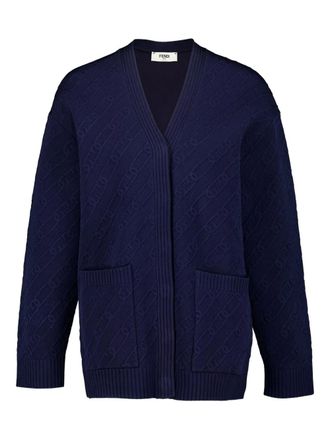 Fendi O Lock Chain cardigan - Blue