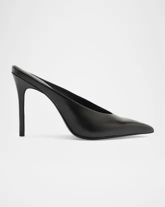 Schutz 100mm Loren Leather Mule Pumps