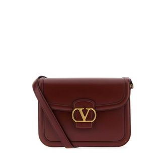 Valentino Garavani Burgundy Leather 9to5 Shoulder Bag