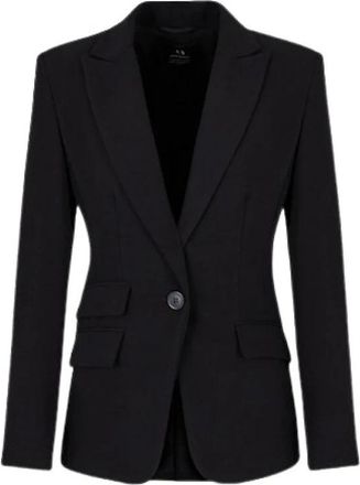 A|X Armani Exchange Single-breasted jas - Dames - Blazers - Zwart - 2XS - Katoen - Jassen