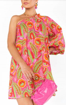 Show me your Mumu High Volume Mini Dress In Paradise Palms