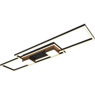 Trio Leuchten Plafoniera LED, alluminio, nero opaco, L 100 cm, Albany