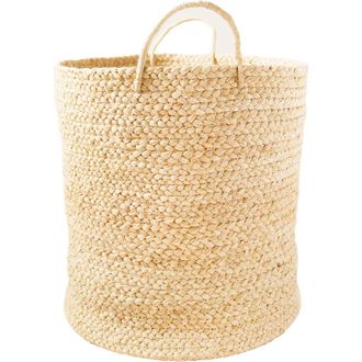 Indego Africa Large Braided Raffia Basket in Natural at Nordstrom
