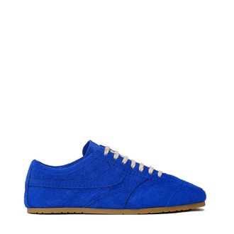 Dries Van Noten Vibrant Blue Suede Calfskin Leather Sneakers