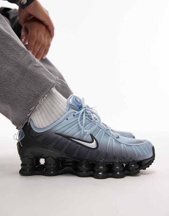 Nike Shox TL - Sneakers unisex nere e azzurre-Nero