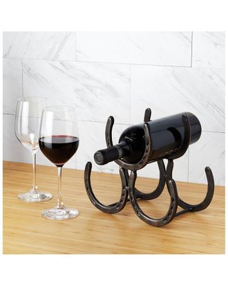 Foster & Rye Horseshoe 3-Bottle Metal Wine Rack