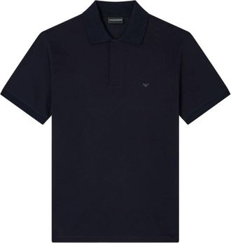 Emporio Armani Travel Essentials Piqu&eacute; Polo Shirt - Heren - Polos - Blauw - S - Katoen - Tops