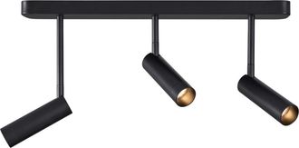 QAZQA Foco techo redondo negro GU10 35 mm