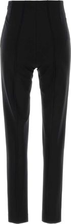 Jil Sander Womens Stretch Jersey Trousers Black Viscose Nylon Elastane
