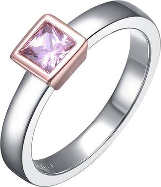 Rachel Glauber 14K Plated Cz Engagement Ring