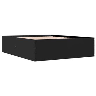 Berkfield Home Modern Bed Frame without Mattress Black 150x200 cm King Size