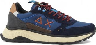 Sun 68 Fire and Camping Sneaker - Heren - Sneakers - Blauw - 40 EU - Leer - Schoenen