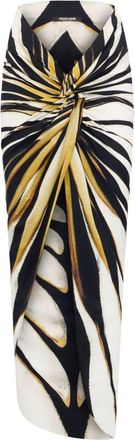 Roberto Cavalli Ray of Gold-print pareo - women - Elastane/Polybutylene Terephthalate (PBT) - S