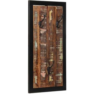 vidaXL Appendiabiti Multicolore 40x2x80 cm in Legno Massello Recupero vidaXL