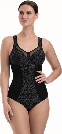 Anita Since 1886 Miederbody ANITA SINCE 1886 Clara Art, Damen, Gr. 100, Cup D, schwarz, Mikrofaser, Obermaterial: 60% Polyamid, 40% Elasthan, unifarben, eng, V-Ausschn