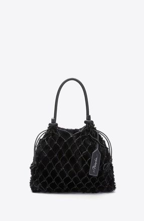 3.1 Phillip Lim Faux Fur Macrame Mini Sac in Black at Nordstrom