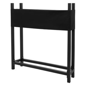 ML Design Ml-design - Estanter&iacute;a Metalica Para Le&ntilde;a 113x25x115 Cm Antracita Le&ntilde;era Con Tapa Protectora Portale&ntilde;a 0,5 M&sup3; / 1 Srm Soporte Exterior/interior De Alm
