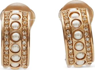 Dior Orecchini a clip CC a semicerchio anni 2000 - Oro