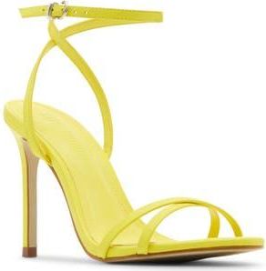 Steve Madden Ankle Strap Stiletto Sandal in Yellow Leather at Nordstrom Rack, Size 5.5