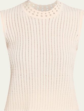 Jason Wu Openwork Cable Knit Sleeveless Sweater