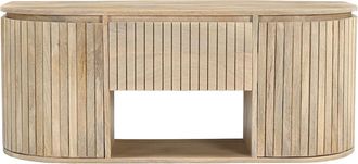 Miliboo Mueble De Ba&ntilde;o Suspendido De Madera Maciza De Mango L110 Cm Baldo