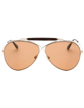 Tom Ford Mens Tom Ford Holden Brown Lens Shiny Rose Gold Sunglasses - Size: ONE size