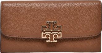 Tory Burch Wallet - Dames - Portefeuilles - Bruin - ONE Size - Leer - Accessoires