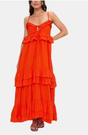 Show me your Mumu Freya Maxi Dress In Rouge Red Voile