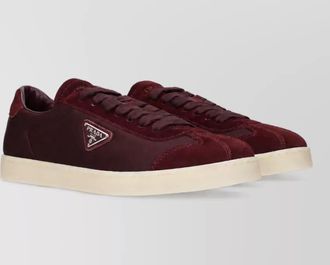 Prada textile lace-up sneakers