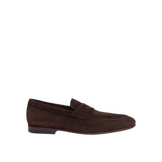 Santoni Mocasines de piel sin cordones - Shoes - Hombre - Marr&oacute;n - 41 1/2 EU