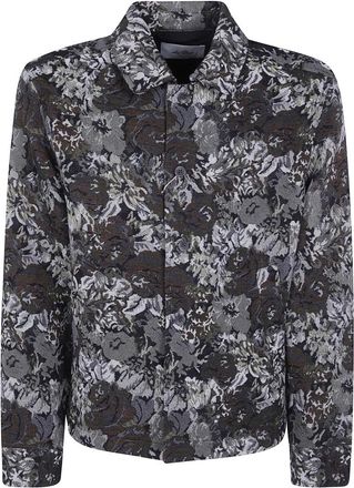 Les Deux Rose Jacquard Overshirt - Heren - Jassen - Veelkleurig - Maat: M Katoen