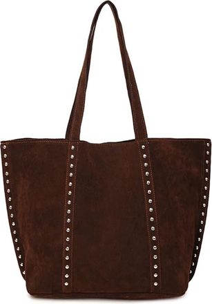 Generic Solid Color Fashionable Versatile Handbag Womens Large Capacity Shoulder Bag(Coffee-Type B)