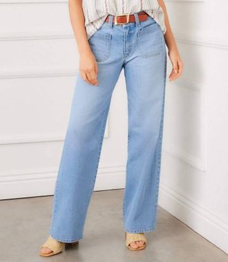 Karen Kane Lauren Patch Pocket Jeans In Light Blue