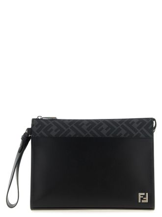 クラッチバッグ FENDI POUCH WITH FABRIC CHAIN Fendi Ff Fabric Uette Pouch With Chain Bags from $1,223.00
