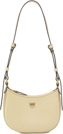 Pinko Borsa a spalla con placca logo - Toni neutri