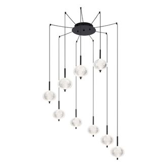Globo Lighting L&aacute;mpara Colgante - Aida - Negro - Vidrio - &Oslash; 76cm - Led - - Globo