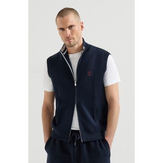 Brunello Cucinelli Double knit vest in Blue at Nordstrom, Size Xxx-Large Eu