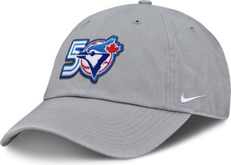 Nike Toronto Blue Jays 50th Season Club Nike Mens MLB Adjustable Hat in Grey | NX0101VTOR-DH3