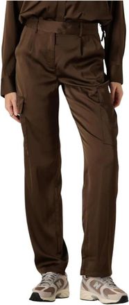 Another Label Florentina Broek - Dames - Straight fit broeken - Bruin - M - Broeken