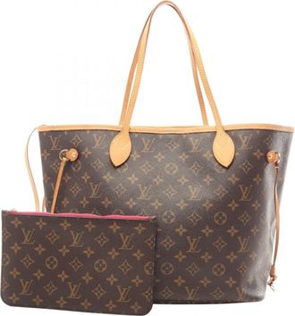 Louis Vuitton Brown Pivoine Coated Canvas Monogram Leather Handbag Pouch Tote Bag (Pre-Owned)